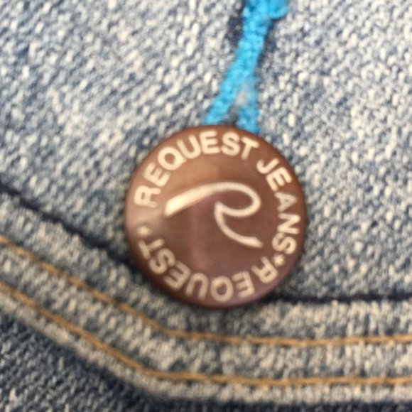 VINTAGE REQUEST PRINTED JEANS JACKETS SIZE M - Picture 10 of 11